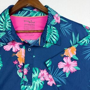 Birdie Bound Tropical Floral Golf Polo 3XL
